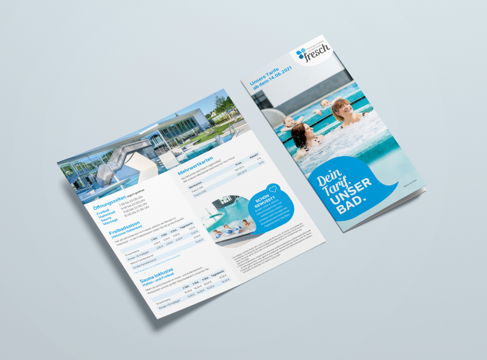 Referenz der typneun Werbeagentur: Fylerdesign für das fresch Freising