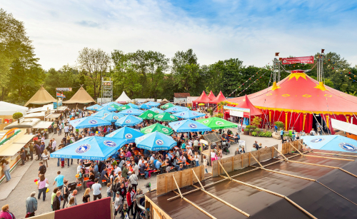Festplatz des Uferlos-Festivals in Freising