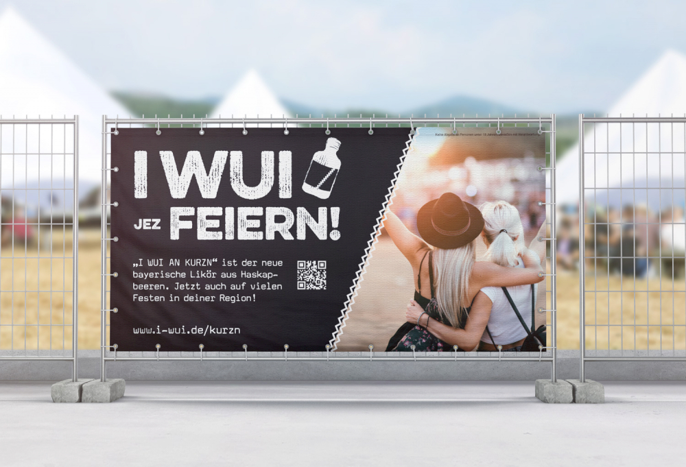 Referenzen von typneun: Bauzaunbanner mit Printdesign für I WUI