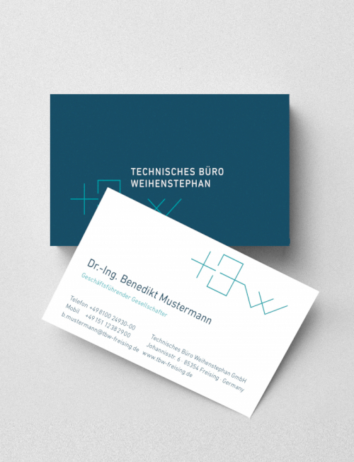 Technisches Büro Weihenstephan – Visitenkarten Design von der typneun Designagentur in Freising