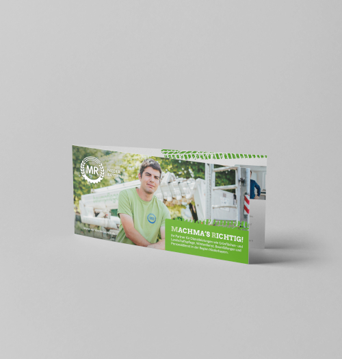 Flyerdesign von der Werbeagentur typneun in Freising für den Maschinenring Niederbayern