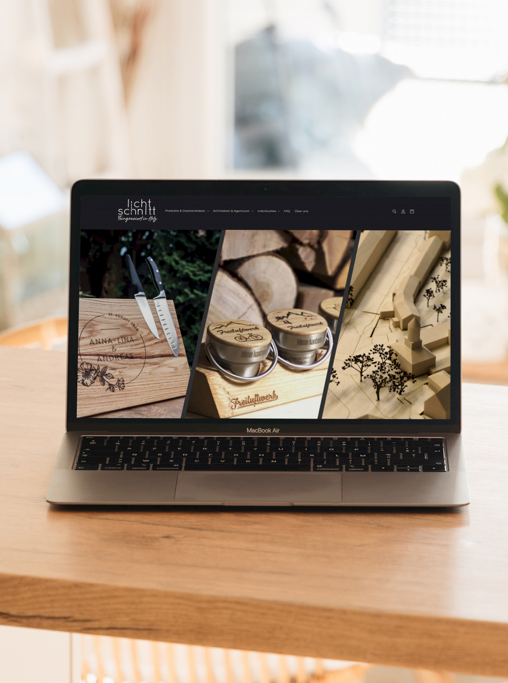 Die neue Website mit Webshop von Lichtschnitt Freising stammt aus den Federn der Designer bei typneun